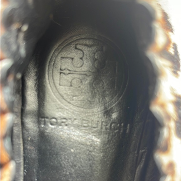 Tory Burch Black and Brown Loafers with Leopard Trim - Picture 4 of 6